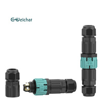 E-Weichat M19 Connecteur mâle femelle étanche Connecteur femelle de prise d'alimentation CC Connecteur étanche IP 68