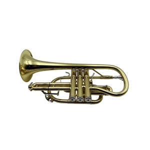 <span class=keywords><strong>Trompette</strong></span> cornet professionnelle SEASOUND de haute qualité en laiton doré, modèle JYCT408 avec clé BB, finition laquée dorée - Product Image 4