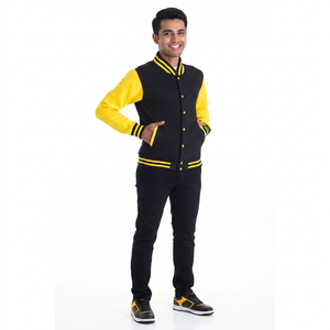 Prix usine Polyester Polaire Tissu Collège Baseball Vestes pour Hommes Varsity CollegeBaseballjacket pour hommes - Product Image 1