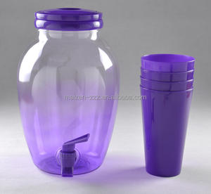 زجاجات مشروبات بلاستيكية شفافة مع صنبور مصنوعة بالحقن للاستخدام الخارجي - Product Image 5