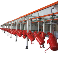 Ligne de revêtement en poudre entièrement automatique pour profilés en aluminium, cabine de pulvérisation, armoire de recyclage de poudre, machine de cuisson et fours de séchage