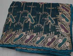 New <b>Designer</b> Silk Traditional Georgette Embroidery Work with Jeri Work Party Saree Collection - Product Image 3