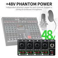 XTUGA LXT8 Console Audio Numérique 8 Canaux au Meilleur Prix pour Grande Salle, Mixeur Audio USB, Son et Audio Exceptionnels