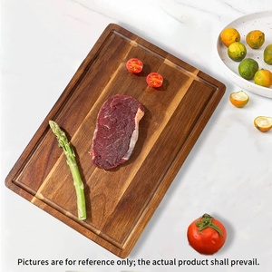 Ensemble de 3 planches à découper en <span class=keywords><strong>bois</strong></span> d'acacia, écologiques, durables, compatibles lave-vaisselle, essentiels de cuisine avec une élégante planche à découper - Product Image 2