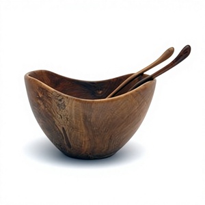Nuevo Tazón de Servir Estilo Japonés de Madera de Acacia Pulida, Ecológico y Vintage, para Ensaladas y Fiestas, BS INTERNATIONAL 0.4kg - Product Image 4