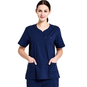 T-shirts en coton confortables pour uniformes de santé, tenues de travail, avec identification Anno, pour environnements de propreté, accessoires de travail - Product Image 4