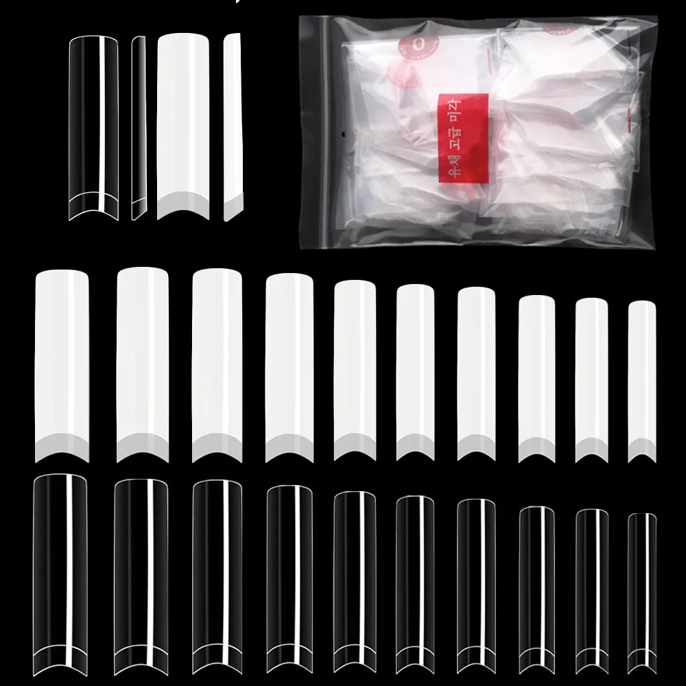 2024 VICOVI Brand new semi-stick XXL ultra-thin transparent no c water tube shape wearing nail factory direct sales
