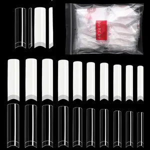 2024 VICOVI Brand New Semi-stick XXL Ultra-thin Transparent No C Water Tube Shape Wearing Nail Factory Direct Sales