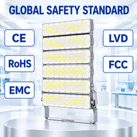 Projecteur LED haute puissance 1500W 1800W, éclairage de stade rotatif à 6 modules, 160-180LM/W, certifié CE LVD