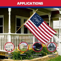 Drapeau américain 210D brodé Betsy Ross 250e anniversaire 3'x5' en nylon Oxford durable pour la Fête Nationale des États-Unis