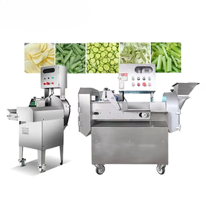 Machine industrielle de découpe de légumes et de fruits, pour gingembre, pomme de terre, carotte, manioc, taro, avec fonctions de découpe en dés, en tranches et en cubes - Product Image 5