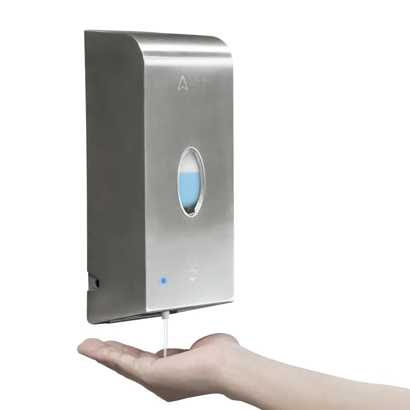Chải Thép Không Gỉ Quả Xà Phòng Tự Động Pin Hoạt Động Điện Cảm Biến Hồng Ngoại Hand Sanitizer Dispenser