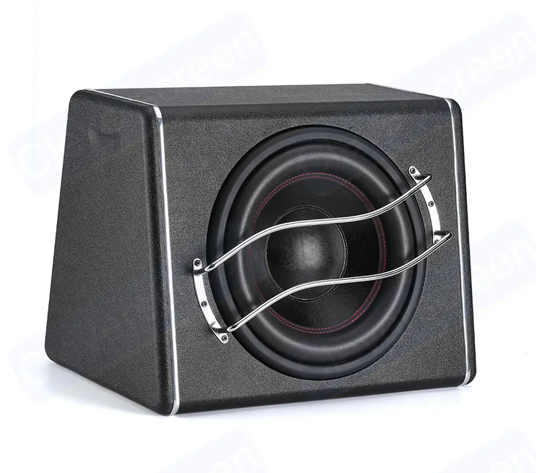 Penjualan Laris 12 Inci Subwoofer Aktif Trapesium 1200W Di Bawah Tempat Duduk Ramping Speaker Bass Bertenaga Aktif Audio Mobil untuk Mobil Universal