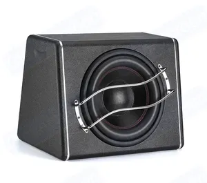 Subwoofer trapezoidal activo de 12 pulgadas para coche, altavoz de graves delgado y activo de 1200W para debajo de los asientos, Audio Universal para coche