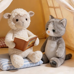 Peluche di Agnello Bianco Riccio Kawaii, Pupazzo di Pecora Morbido, Giocattolo per Bambini, Decorazione e <span class=keywords><strong>Regalo</strong></span> - Product Image 4