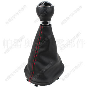 Poignée de levier de vitesse en cuir Volkswagen 5 vitesses Redline, design ergonomique pour Passat B6 Caddy - Product Image 3