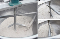 Machine à frire le gari de manioc la plus vendue au Ghana, ligne de production de gari à contrôle automatique, équipement de torréfaction de gari, friteuse à gari