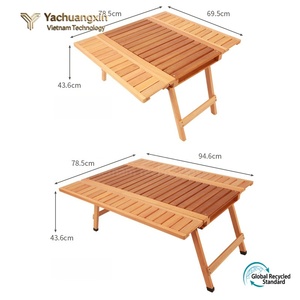 Wood <b>Folding</b> Picnic <b>Table</b> with Carry Case Portable Outdoor Camping <b>Dining</b> <b>Table</b> Lightweight Solid Wood Construction - Product Image 6