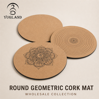 Tapis de yoga en liège Yugaland Polar Vessel, couleur unie, silencieux, antidérapant, pour la recherche marine, vente en gros