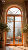 Ventanas abatibles francesas DEMEA con revestimiento de aluminio y madera: servicios OEM/ODM para distribuidores globales
