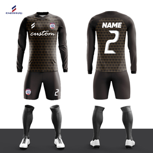 Combinaison de football à manches longues pour hommes, sublimation personnalisée, maillot de football vierge respirant, chemise de football rétro WOX1039 - Product Image 1