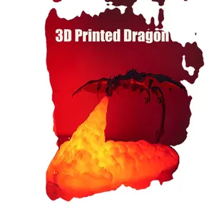 Светодиодный ночник в форме дракона с 3D-принтом