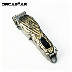 Tondeuse à <span class=keywords><strong>cheveux</strong></span> électrique professionnelle de style vintage ORCASTAR <span class=keywords><strong>pour</strong></span> hommes, en alliage d'acier inoxydable, lame réglable, tête amovible et lavable - Product Image 3