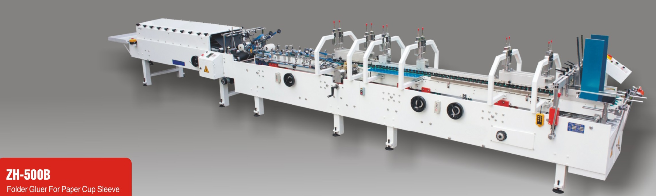 ZH-500B Folding And Gluing Machine For Paper Cup Coffee Sleeve