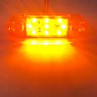 9V 30V rouge ambre blanc 3.4 pouces 9LED camion remorque LED feu de position latéral clignotant lampe