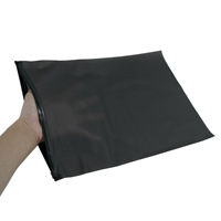 Sacs d'emballage en plastique CPE semi-transparents mats givrés noirs avec fermeture éclair pour vêtements