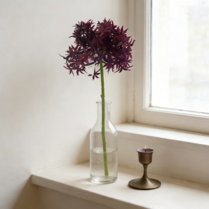 Meilleures ventes JZJ Bulbes <span class=keywords><strong>d</strong></span>'automne artificiels, Tige florale <span class=keywords><strong>Allium</strong></span> Willow Crossley, Violet foncé, 30 cm, Écologique, Durable, Pour intérieur, Individuel - Product Image 1