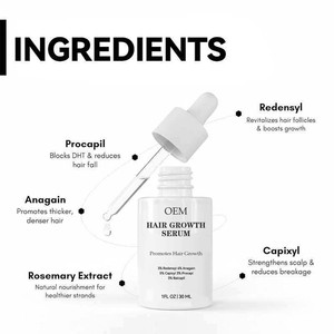 Siero per la Crescita dei <span class=keywords><strong>Capelli</strong></span> con Capixyl e Redensyl, Contro la <span class=keywords><strong>Caduta</strong></span> e Stimolante della Crescita, 30mL - Product Image 5