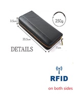RFID Anti-diefstal documententas vegan lederen mobiele telefoon paspoort portemonnee swipekaart certificaat houder lange reistas