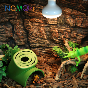 NOMOYPET <span class=keywords><strong>Prix</strong></span> d'usine, abri en plastique vert imitation bois pour reptiles, boîte de cachette pour serpent, lézard, caméléon - Product Image 4