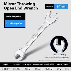 Khai thác 1/2 lớn bay lục giác Ổ cắm 8-32mm Số 24 ngắn Ratchet cờ lê cấp công nghiệp 350n-m Mô-men xoắn tối đa số liệu Chrome - Product Image 5