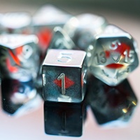 Pour Udixi Logo personnalisé donjons et Dragons RPG Poker motif résine plastique polyédrique Cube jeu de dés ensemble