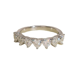 Women's Fine Moissanite <b>Iced</b> Out Heart Championship <b>Ring</b> 925 Sterling Silver Gold Plated Hand Prong Setting Wedding <b>Ring</b> - Product Image 1