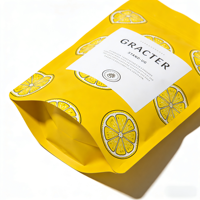 Sachet Doypack Refermable pour Aliments pour Animaux, Motif Citron, Qualité Alimentaire, Sans BPA, Résistant aux Chocs, Certifié ISO9001, Personnalisation de Marque, MOQ 100 pièces