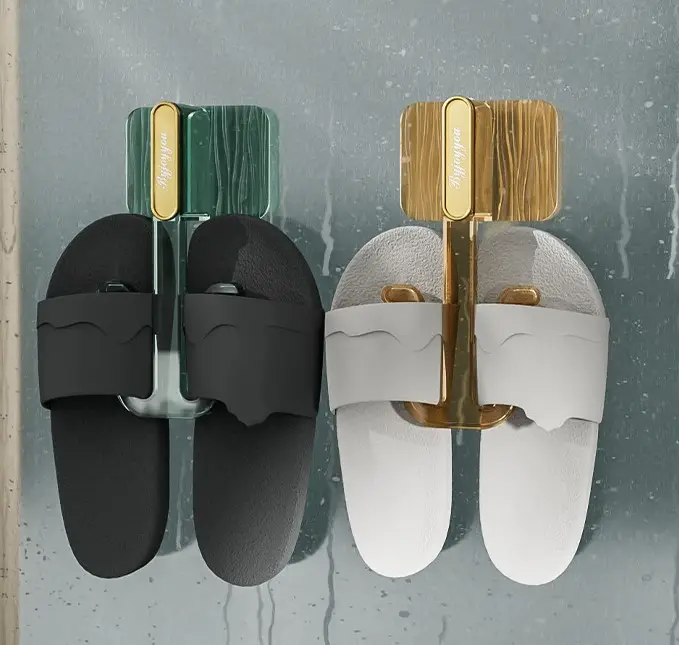 Suporte de sapato adesivo de pendurar, suporte de calçados multifuncional simples, conveniente, organizador de calçados para porta e armário