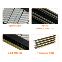Câble Riser PCIe 5.0 X16 vers Double X8 à 90 Degrés, Carte d'Extension Gen5 pour Serveur IA, Station de Travail GPU, Haute Vitesse, Certifié CE, OEM/ODM