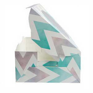 Cajas de pastel de papel de panadería <span class=keywords><strong>azul</strong></span> y rosa con ventana para <span class=keywords><strong>galletas</strong></span> de Navidad - Product Image 2