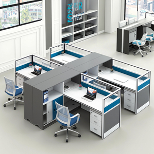 Hiện đại bằng gỗ Modular làm việc trạm bàn cubicle cho 2-6 người mở văn phòng bệnh viện khách sạn sử dụng văn phòng bảng - Product Image 3