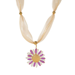 Collier pendentif papillon tendance, chaîne tissée en maille de tournesol perlée pour femmes, bijoux et accessoires élégants, cadeaux - Product Image 6