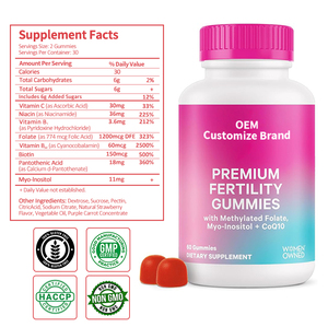 Gomitas de Probióticos de Marca Privada para el Apoyo a la Fertilidad, Suplementos Vitamínicos Prenatales, Multivitaminas, Gomitas para la Fertilidad, Gomitas para Mujeres - Product Image 5