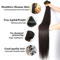 Extensions de cheveux humains péruviens et brésiliens de 8 à 40 pouces, 100 % vierges Remy, lisses et soyeux, en provenance de Chine