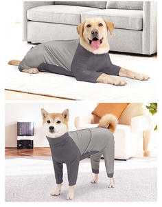 Ropa para Perros Fishprincess, Cuello Alto, Anti-Pérdida de Pelo, para Perros Grandes, Pijama Gris, Ropa Rosa para Mascotas - Product Image 5