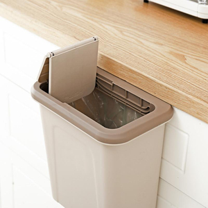 2022 NEW commercial cute simple wall-mounted trash storage box dustbins indoor kitchen lixeira trash bin for kitchen