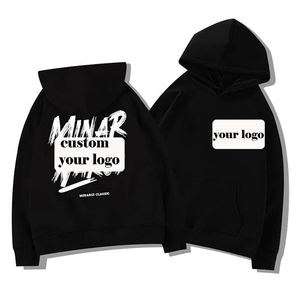 เสื้อฮู้ดผู้ชายสไตล์สตรีทแวร์ ผ้าฟลีซบุหนา ทรงโอเวอร์ไซส์ พิมพ์ลายตัวอักษรเฉพาะ คุณภาพเยี่ยม รับสกรีนโลโก้ พิมพ์ลายขนาดใหญ่ เสื้อฮู้ดออกกำลังกาย - Product Image 6