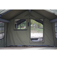 Ensemble de tente à air camouflage de 16 mètres carrés pour le camping Conception gonflable 2 compartiments Grande surface étendue Étanche au soleil