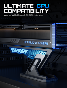 Support universel OEM sans outil pour GPU, anti-affaissement, en aluminium, avec éclairage ARGB, pour protéger la carte graphique des dommages - Product Image 2